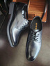 老爺車(chē)皮鞋男真皮高端男鞋100%頭層牛皮商務(wù)正裝系帶結婚鞋英倫風(fēng)德比鞋 63503黑色 40 曬單實(shí)拍圖