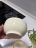好運連連浮雕奶黃陶瓷餐具米飯碗小碗盤子碗盤微波爐 4只好運連連奶黃4.5英寸碗 曬單實拍圖