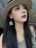鹿珊伍耳環(huán)女法式鳶尾花長款耳釘夏海邊高級感度假旅游氣質(zhì)百搭耳飾配飾 長款鳶尾花流蘇耳釘 【懸浮盒裝】 曬單實拍圖