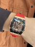 歐品客瑞士認證十大品牌手表男全自動(dòng)機械表進(jìn)口機芯酒桶形鏤空夜光男表 歐品客3215紅膠黑殼黑面  免費刻字 終身質(zhì)保 曬單實(shí)拍圖