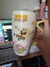DEATKN海綿寶寶陶瓷馬克杯女生可愛(ài)帶蓋吸管杯子大容量辦公室早餐喝水杯 黃色好朋友-580ml 送杯刷吸管刷【彩盒裝】 曬單實(shí)拍圖