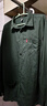 100%純棉高檔寬松版春秋新款襯衫男士休閑工裝襯衣純色長(cháng)袖外套 6928長(cháng)袖兩件裝】灰綠色+黑色 3XL （160-180斤） 曬單實(shí)拍圖