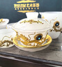 茶具泡茶器全套琉璃茶具套裝整套輕奢功夫茶道家用泡茶壺高端茶杯 玉白-金飾龍轉運-蓋碗10件套+禮盒 曬單實(shí)拍圖