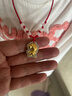順風(fēng) 金鑲玉十二生肖吊墜 和田玉生日禮物吊墜 十二生肖男女款 本命年狗豬鼠年吊墜 A122-金鑲玉生肖-雞 曬單實(shí)拍圖