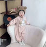G.DUCKKIDS秋冬嬰兒衣服韓版卡通連體衣加絨滿(mǎn)月哈衣小月齡新生寶寶外出爬服 粉色連體衣 80cm 建議：8-12月齡(18-22斤左右) 曬單實(shí)拍圖
