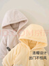 童泰嬰兒連體衣冬季厚棉寶寶衣服加絨加厚棉衣家居服連帽哈衣爬服 黃色 59cm (建議1-3個(gè)月身高55-60cm) 曬單實(shí)拍圖