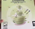 babycare兒童餐具輔食碗注水保溫碗不銹鋼叉勺寶寶吃飯喝水?huà)雰褐軞q禮盒綠 曬單實(shí)拍圖