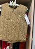 迷你巴拉冬季新款男女童夾棉背心寶寶保暖厚款絎棉馬甲 卡其50624 120 cm 曬單實(shí)拍圖
