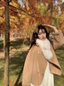 嫵（WOO）圍巾女狐貍毛女士冬季百搭加厚保暖高端皮草毛領(lǐng)子真毛毛絨圍脖 米色 曬單實(shí)拍圖