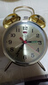 蕉遲起床神器上發(fā)條鬧鐘復古機械鬧鐘學(xué)生臥室超大聲音老式金屬鐘表 大號金鋁面 曬單實(shí)拍圖