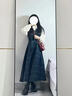 Dudant國際品牌女童學(xué)院風(fēng)裙子2025新款套裝大童洋氣背心裙襯衣兩件套裙 XHX8055學(xué)院風(fēng)綠格子裙套裝[綠色 120 cm建議身高115左右 曬單實(shí)拍圖