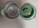 蘇泊爾（SUPOR）飯盒316不銹鋼自帶布包餐具學(xué)生上班族餐盤(pán)多分格不串味保溫飯盒 灰綠（含布包+餐具） 2000ml 曬單實(shí)拍圖