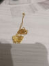 中銀億金花絲蝴蝶黃金項鏈女古法足金吊墜掛墜生日情人節(jié)禮物送女友老婆 古法花絲蝴蝶吊墜+足金鏈【金重約5.2g】 曬單實拍圖