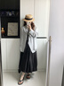 塔馳密司慵懶風(fēng)夏季薄款長(cháng)袖襯衫女2025新款寬松純色簡(jiǎn)約防曬衫 淺灰色 XL 曬單實(shí)拍圖