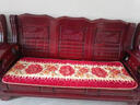 君琉老式沙發(fā)墊三件套防滑實(shí)木冬季加厚中式木頭木質(zhì)坐墊紅木春秋椅長(cháng) 直邊款-紅色 55*165cm三人座一個(gè) 曬單實(shí)拍圖