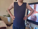 莫代爾無(wú)痕保暖背心男加厚加絨秋冬內(nèi)搭德絨秋衣坎肩中老年馬甲無(wú)袖t恤 灰色+白色【2件雙面絨背心】 3XL 150-165斤穿 曬單實(shí)拍圖