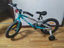 鳳凰兒童自行車(chē)男孩3-6-8-10歲男女孩鋁合金超輕腳踏單車(chē)男童 （單速）珊瑚藍16寸+腳撐+輔助輪 曬單實(shí)拍圖