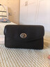 裘真信封包女鏈條斜挎單肩包休閑復古小包植鞣頭層牛皮包包 黑色-中號 曬單實(shí)拍圖