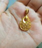 明牌珠寶黃金吊墜女足金水滴花絲項墜掛件AFC0241工費200 黃金吊墜 約3.74克 新版 曬單實(shí)拍圖