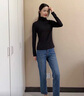 她享高領(lǐng)羊毛衫女堆堆領(lǐng)毛衣打底衫內搭30毛純色百搭針織衫女 T53Y114 曬單實(shí)拍圖
