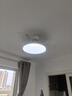 美的（Midea）風(fēng)扇燈餐廳吊扇燈led臥室燈隱形扇葉遙控三防燈具熟睡風(fēng)包安裝 曬單實(shí)拍圖