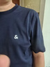 杰克·瓊斯（JACK&JONES）25年男裝T恤男夏季T恤舒適男士短袖涼感多色上衣純色水洗不易走形 黑色E40 M 175 曬單實(shí)拍圖