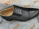 3515三接頭涼皮鞋舒適透氣男士套腳商務(wù)正裝皮鞋德比鞋 黑色 41 曬單實(shí)拍圖