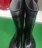 火星虎 雨鞋男款 高筒防水鞋防滑柔軟耐磨 防汛防暴雨騎行勞保水產(chǎn)工作雨靴黑色40碼1雙 曬單實(shí)拍圖
