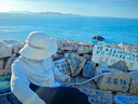 伯希和（Pelliot）戶外防曬帽春夏漁夫登山帽男女折疊遮陽旅游釣魚帽子16423416米色 曬單實(shí)拍圖