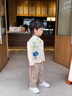 迪士尼（Disney）寶寶春秋裝套裝2025新款1-3歲4帥氣男童春秋季三件套炸街嬰兒童衣 卡其色 XY24058 薄款 80 高75cm內 1歲內【80碼】 曬單實(shí)拍圖