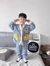 秋冬季蠟筆小新男童睡衣珊瑚絨加厚兒童家居服法蘭絨青少年皮套裝 【加絨款-V領(lǐng)】CMG-42178蠟筆小新 100 童8碼 建議身高95-105CM 曬單實(shí)拍圖