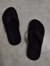 寶人（boree）人字拖男士夏季新品石墨烯抗菌防滑防臭皮質(zhì)外穿夾腳沙灘涼拖鞋 黑色 43 曬單實(shí)拍圖