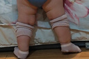 貝瑞加（Babyprints）嬰兒護膝地板襪子套裝夏季學(xué)爬護具兒童學(xué)步防摔防滑 2副 粉紫S 曬單實(shí)拍圖