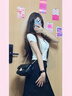 CharisKitty包包女款2025年輕奢鏈條斜挎包真皮菱格單肩包女包七夕情人節(jié)禮物 黑色 曬單實(shí)拍圖