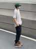 GUUKA TECH潮流休閑褲男士工裝褲男款直筒褲子2025新款長(cháng)褲寬松闊腿九分男褲 黑色 M 曬單實(shí)拍圖