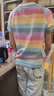 小豬彼特女童短袖t恤2026夏季新款潮T兒童韓版寬松條紋上衣中大童夏裝 3505彩虹條 160 cm 曬單實(shí)拍圖