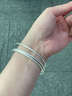 九樂(lè )足銀999銀手鐲女三生三世純銀手鐲古法傳承三圈環(huán)繞足銀鐲子手環(huán) 約30克內徑56古法三圈手鐲 曬單實(shí)拍圖