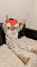 威爾貝魯（WELLBER）兒童睡衣家居服男女童竹棉紗布家居套裝25春夏林間熊貓長(cháng)袖100 曬單實(shí)拍圖