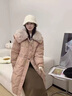 鹿王戀雪韓版氣質(zhì)大毛領(lǐng)羽絨棉服女2025年冬季新款溫柔風(fēng)加厚保暖棉襖外套 粉色   M 【建議85斤-105斤】 曬單實(shí)拍圖
