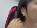 珍珠皇后 5-8mm淡水珍珠耳飾925銀珍珠耳釘耳勾女生日禮物女 曬單實(shí)拍圖