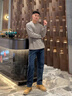 班尼路（Baleno）S&K系列高端男士牛仔褲春秋款2025新款寬松直筒中年闊腿休閑男褲 9339H深藍色【京東快遞】 31 【腰圍2尺4適合130斤左右】 曬單實拍圖