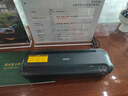 得力（deli）辦公塑封機家用塑封機 a4壓膜機相片過(guò)膠機迷你照片過(guò)塑機文件書(shū)畫(huà)塑膜機熱裱覆膜小型商用過(guò)塑機 經(jīng)典黑+100張塑封膜+圓角器 曬單實(shí)拍圖