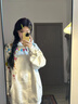 魯雅爾美式重磅印花連帽衛(wèi)衣女早秋季新款寬松設(shè)計感小眾高街上衣服情侶 白灰色 L 建議100斤到120斤 曬單實拍圖