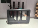 摩飛電器（Morphyrichards）刀具消毒一體機刀具套裝消毒刀架砧板消毒烘干機家用菜刀廚師刀水果刀切菜刀廚具六件套 MR1006 【鋼化玻璃+不銹鋼邊框】四刀兩板 曬單實(shí)拍圖