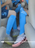 卡爾美（KELME）兒童長(zhǎng)筒足球襪加厚毛巾底防滑比賽訓(xùn)練運(yùn)動(dòng)高筒襪子青訓(xùn) 天藍(lán) 曬單實(shí)拍圖