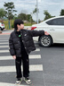 雅鹿2025新款兒童羽絨服短款男童女童寶寶中大童立領(lǐng)加厚冬季外套冬裝 黑色 140 cm 曬單實(shí)拍圖