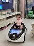米國隊長(cháng)兒童電動(dòng)車(chē)四輪可坐人遙控小汽車(chē)帶搖擺寶寶玩具孩子周歲生日禮物 白色【終生售后】：升級雙電瓶+遙控+搖擺+早教 曬單實(shí)拍圖