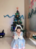 G.DUCK KIDS小黃鴨童裝洛麗塔公主裙兒童秋款長(cháng)袖連衣裙小女孩玉桂狗蓬蓬裙女藍色裙子+裙撐120 建議5~6歲（110-120cm） 曬單實(shí)拍圖
