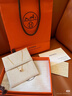 愛(ài)馬仕（HERMES）Mini Pop H項鏈 玫瑰金鏈條橢圓立體琺瑯項鏈送女友節日送禮 白色玫瑰金H147992FO49 鏈長(cháng)40cm吊墜0.7*0.9cm 曬單實(shí)拍圖