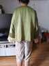 TRULY&LUCKY花卉蝴蝶刺繡醋酸短外套女2025秋季新品中式圓領(lǐng)釘珠盤(pán)扣寬松上衣 綠色 L 130-145斤 曬單實(shí)拍圖